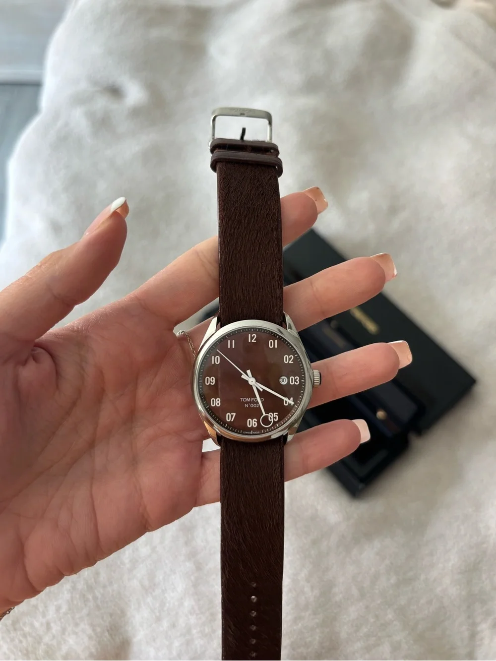 Tom Ford Brown Pony Hair Watch with Removable Band - Picture 1 of 9